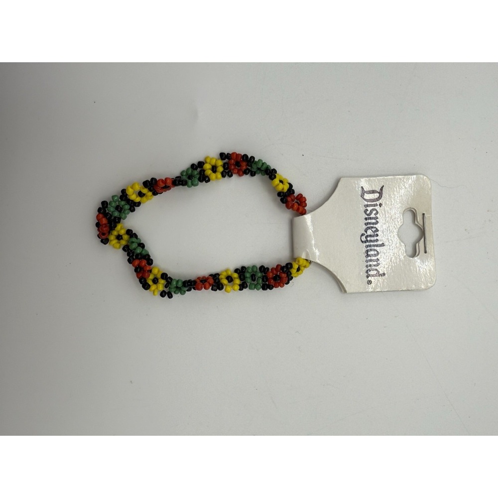 Beaded Multicolor‎ Bracelet Boho Rasta Disneyland Vintage New